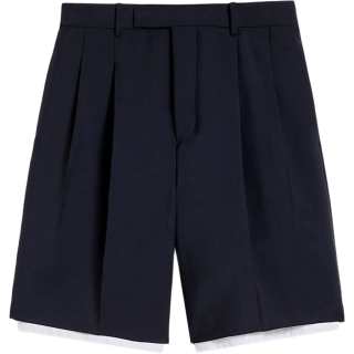 Jil Sander double-layer wool shorts
