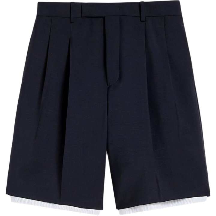JIL SANDER Jil Sander double-layer wool shorts