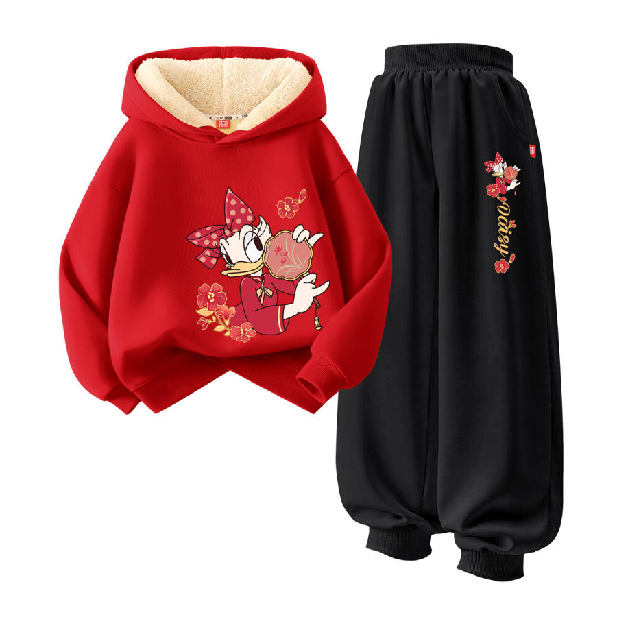 Disney Kids Casual Sportswear Hooded Thickened