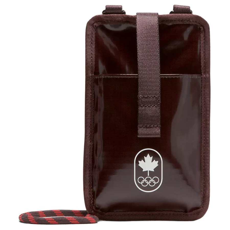 Lululemon Lululemon Team Canada Thermoplastic Polyurethane Cell Phone Pouch Unisex Black Garnet