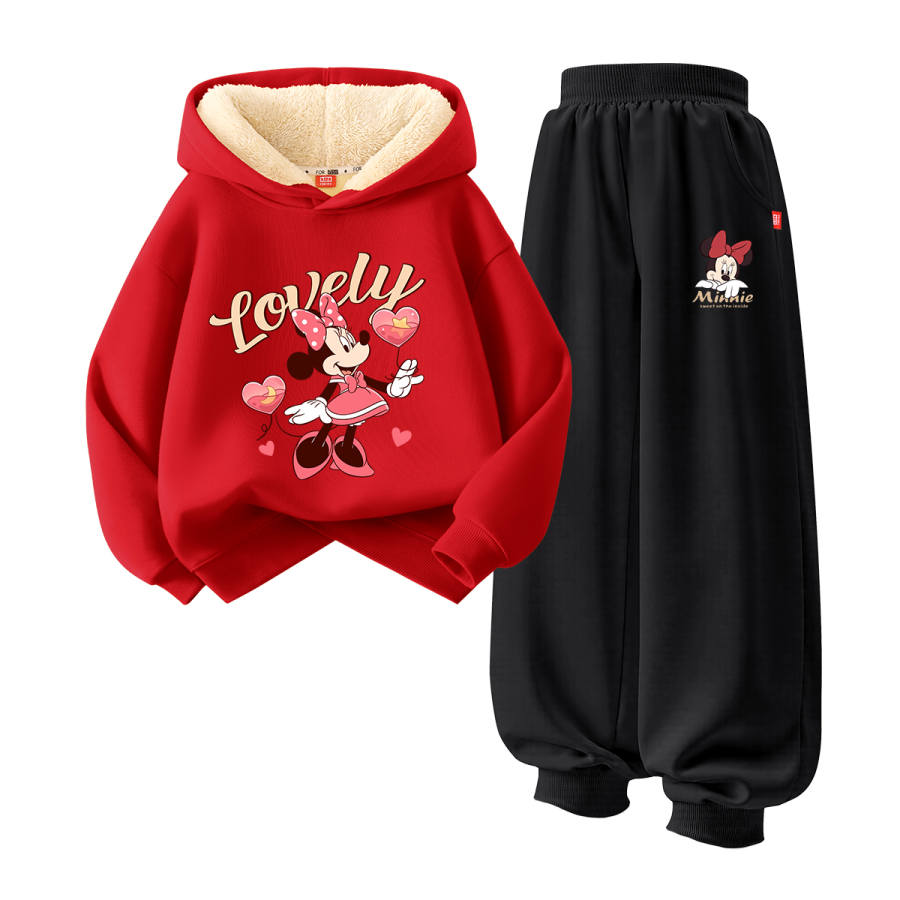 Disney Kids Casual Sportswear Hooded Thickened