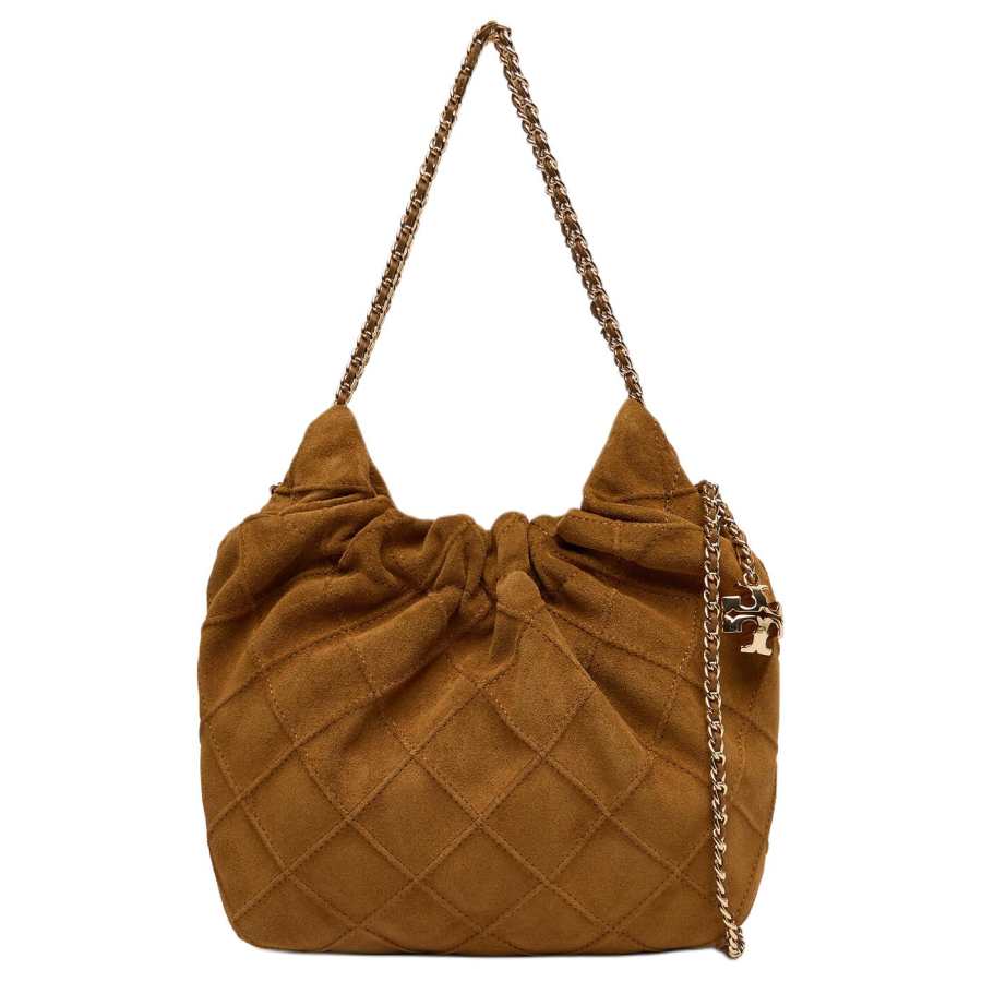 TORY BURCH Fleming Cow Split Leather Crossbody Bags Mini Women's Chicory Brown