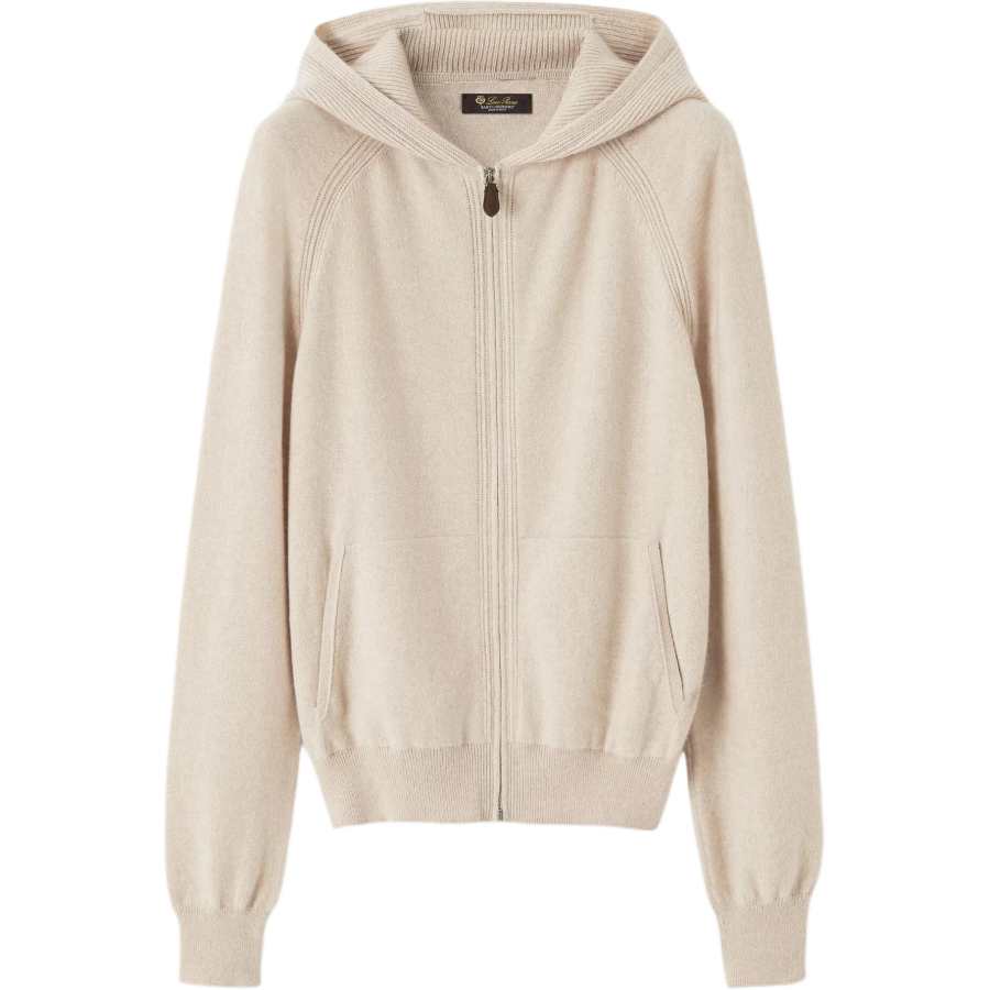 Loro Piana Zip-Up Hooded Cardigan