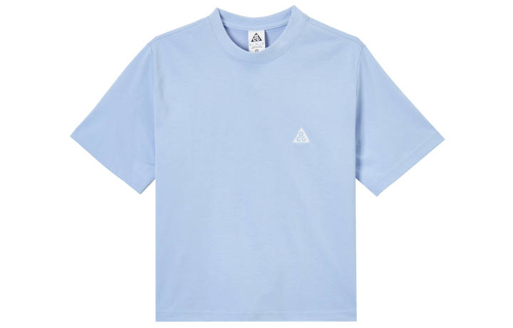 Nike Nike ACG T Shirts Women's Sky Blue Crew Neck Moderate Straight Fit