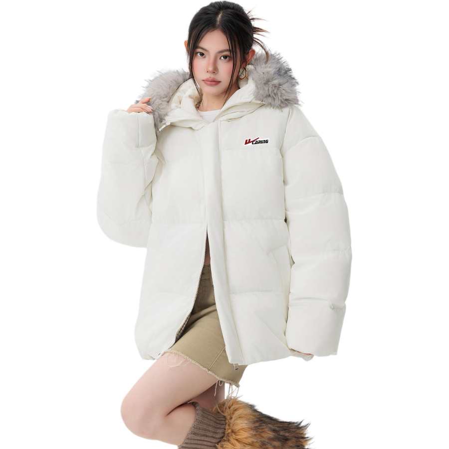 WARRIOR WARRIOR Puffer Jackets Unisex Thickened Padded Puffer Jacket