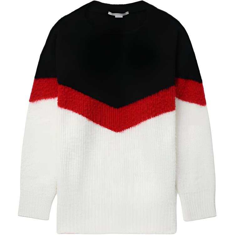 Stella McCartney Stella McCartney chevron-striped chunky-knit jumper
