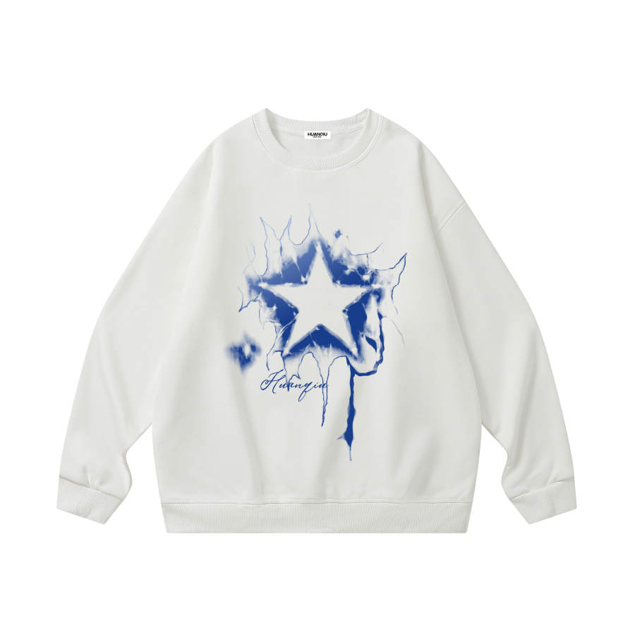 HUANQIU Sweatshirts Unisex Crew Neck Moderate