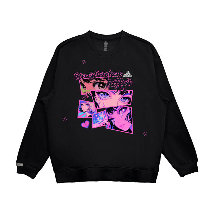 Adidas Adidas LABEL Sweatshirts Unisex Black Crew Neck Moderate Regular