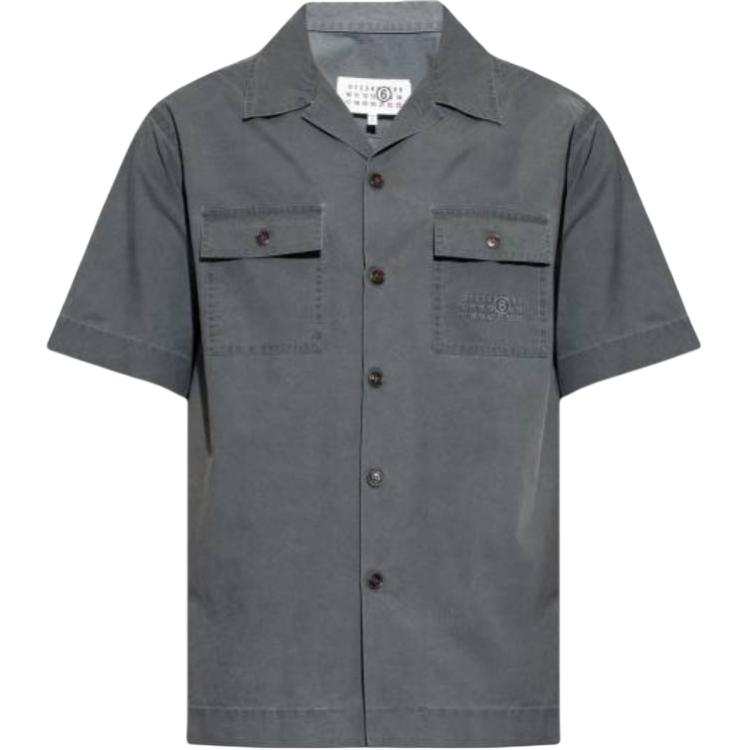 MM6 Maison Margiela Logo Embroidered Short Sleeved Shirt