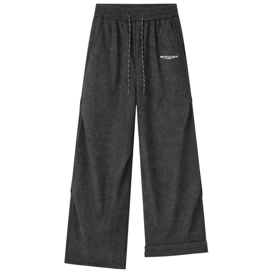 MUSCLETECH Casual Pants Unisex Thickened And Fleece Lined Parachute Pants