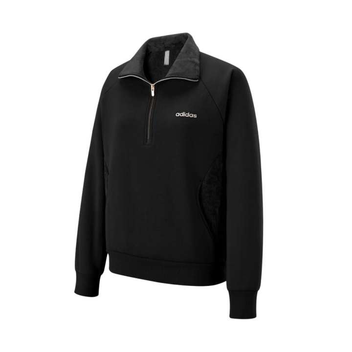 Adidas Adidas Sweatshirts Women's Black Lapel Moderate
