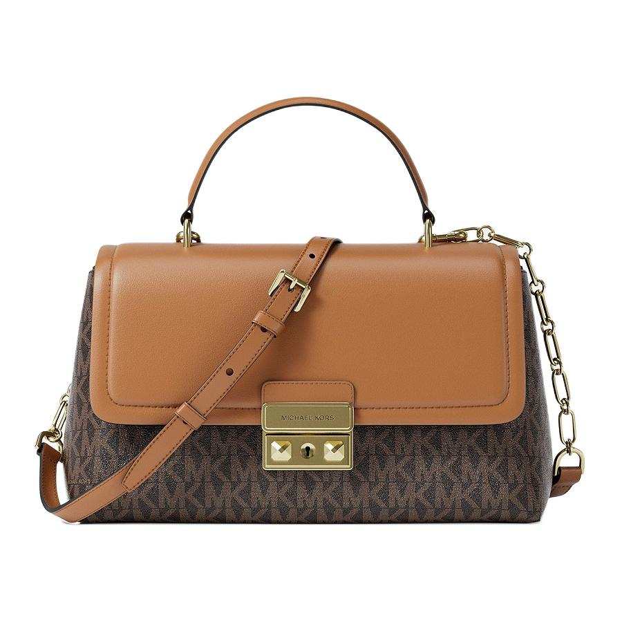 MICHAEL KORS Tribeca Coated Canvas One Shoulder Handbag Mini Women's Dark Brown