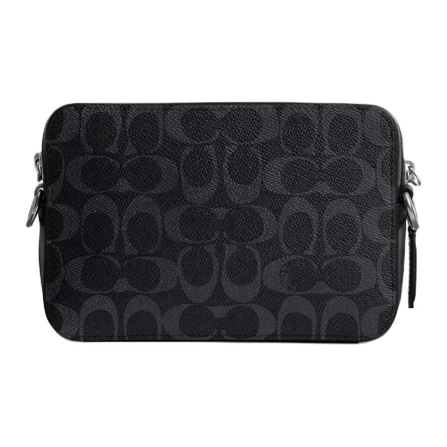 COACH Charter Artificial Leather With Cow Leather Crossbody Bags Small Men's Black