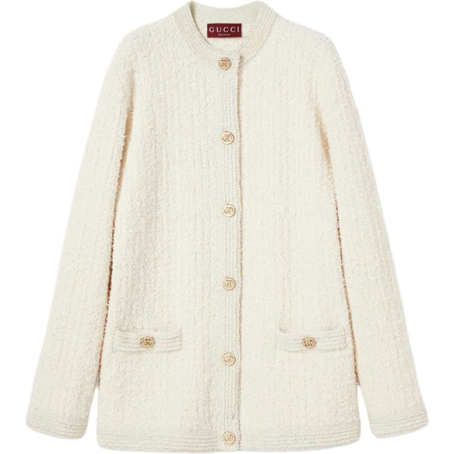Gucci Wool lamé bouclé cardigan