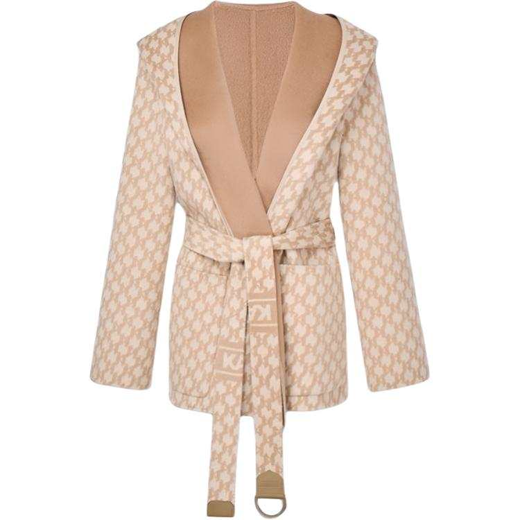 KARL LAGERFELD / Karl Lagerfeld Jeans Coats Women's Coffee Hooded Non Detachable Moderate Nipped In Waist