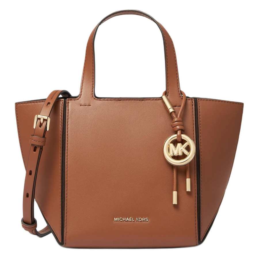 MICHAEL KORS Jordi Cow Leather One Shoulder Handbag Small Women's Brown