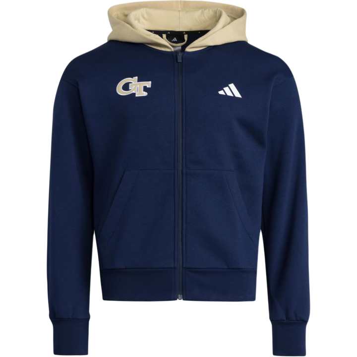 Adidas Adidas Free Shipping With AdiClub Georgia Tech Yellow Jackets Full Zip Helmet Hoodie