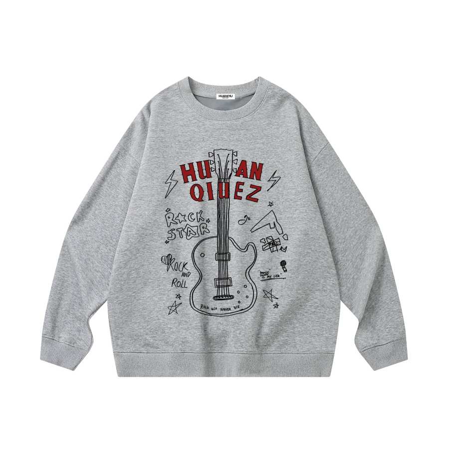 HUANQIU Sweatshirts Unisex Crew Neck Moderate Heavyweight