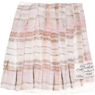 Acne Studios pleated plaid mini skirt