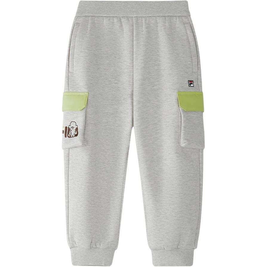 FILA KIDS x SEUNGYOUN KIM Kids' Bottom FW25 Cuffed Knitted Fabric Casual Pants With Fleece Lining