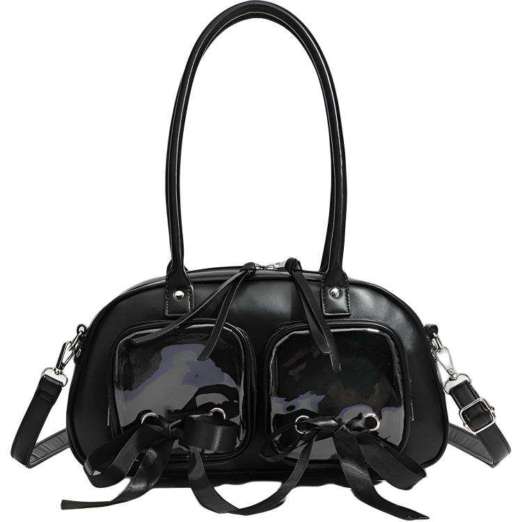 PAYOT Synthetic Leather Shoulder Bag Crossbody Ita Bags Women's Black