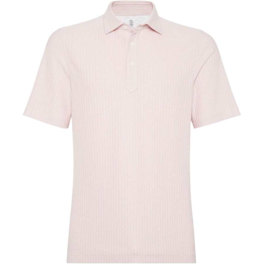 Brunello Cucinelli Ribbed knit Polo Shirt