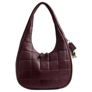 Coachtopia Leather Shoulder Bag, Handbag Large Women's Merlot Wine Red