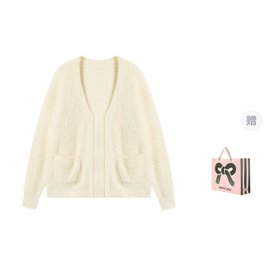 FABRIC PIG Sweaters Women's Crew Neck Moderate Cardigan