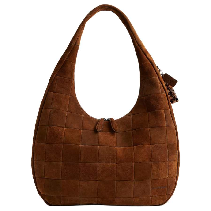Coachtopia Coachtopia Cow Split Leather Shoulder Bag Large Women's Warm Brown