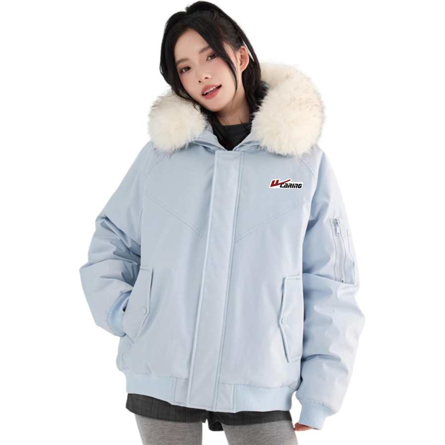 WARRIOR WARRIOR Puffer Jackets Unisex Fleece Lined Parka Puffer Jacket