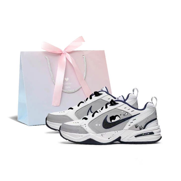 Nike Nike Air Monarch 4 Copernicus, Laying Penguin Textile, Leather Abrasion Resistant Lightweight Height Increasing Low top