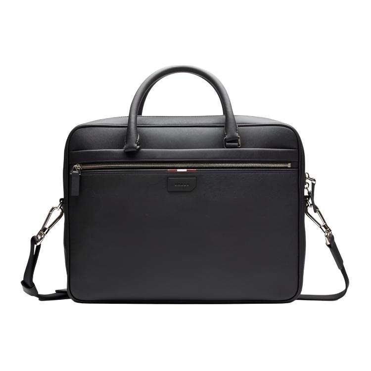 BALLY BALLY Cow Leather Briefcase Men's Black