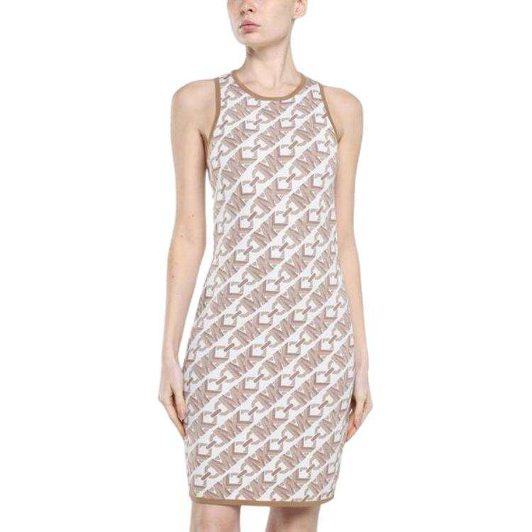 MICHAEL KORS Empire Signature Logo Jacquard Tank Dress