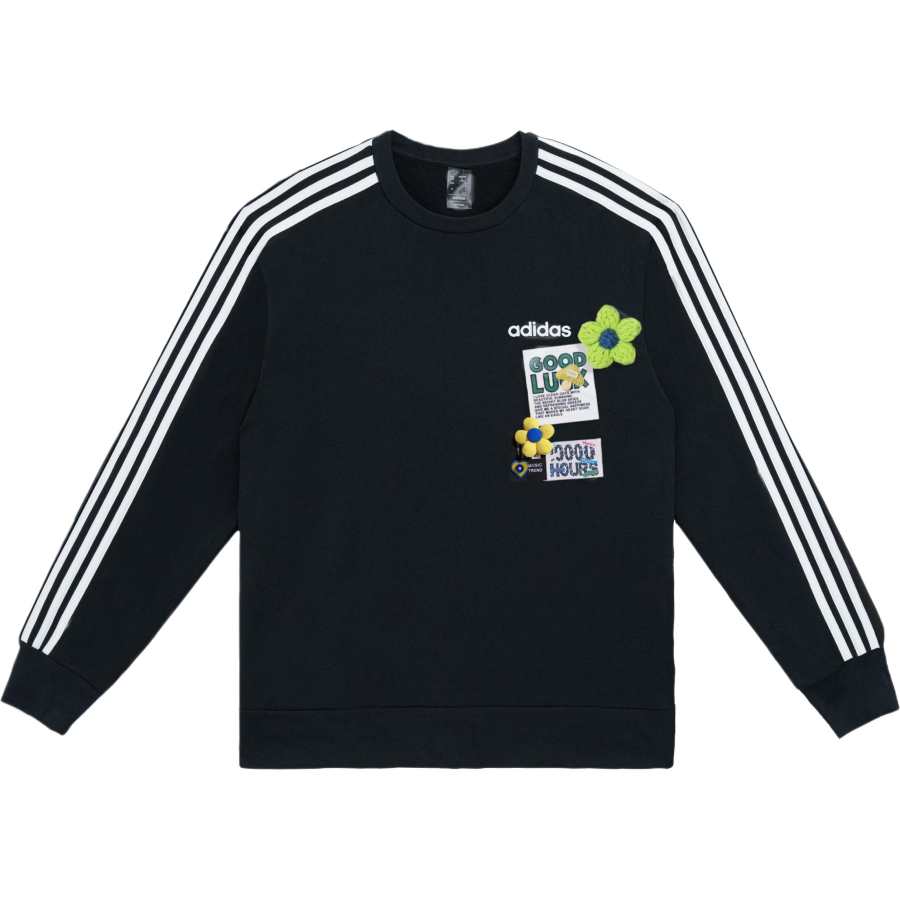 Adidas Adidas Sweatshirts Unisex Black Crew Neck Moderate Regular
