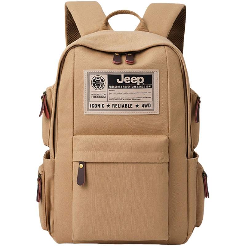 Jeep Jeep Canvas Backpack Unisex Khaki