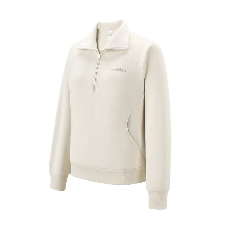 Adidas Adidas Sweatshirts Women's Ecru Lapel Moderate