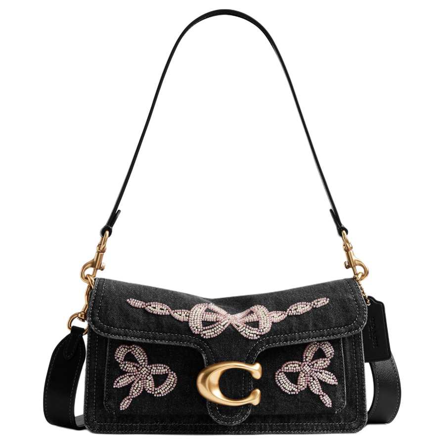 COACH COACH Tabby Fabric Shoulder Bag Medium Women's Black
