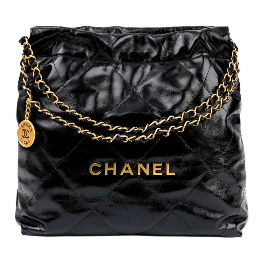 CHANEL 22Bag Small Handbag Shoulder Bag Shiny Calfskin Black