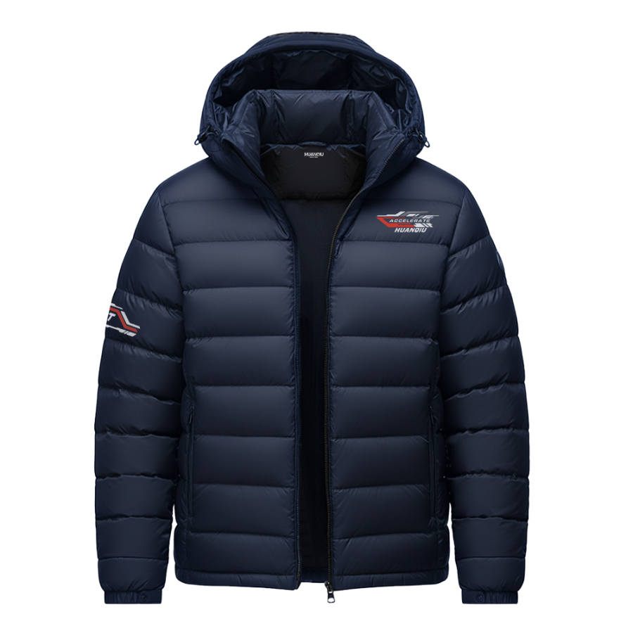HUANQIU Down Jackets Unisex Hooded Thickened