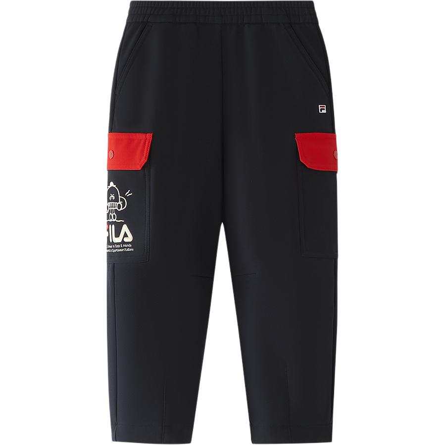 FILA KIDS x SEUNGYOUN KIM Full Length Pants Loose Fit Woven Soft Skin Friendly Fleece Lined Children Aged 3 7 Years Old
