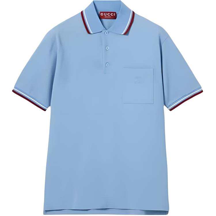 Gucci Cotton piquet polo shirt with embroidery