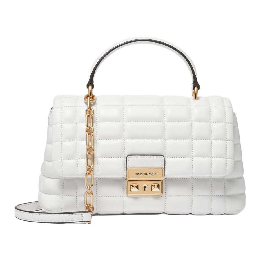 MICHAEL KORS Tribeca Sheepskin Handbag Medium Women's White
