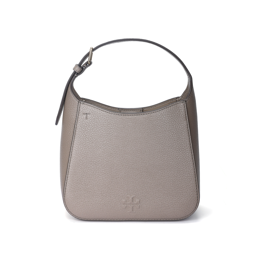 TORY BURCH Cow Leather Bucket Bag, Shoulder Bag Women's Gray Eagle
