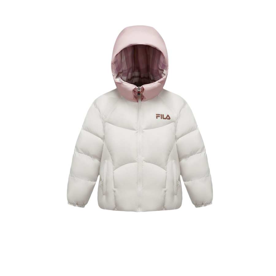 FILA KIDS Down Jackets Hooded Non Detachable Lightweight