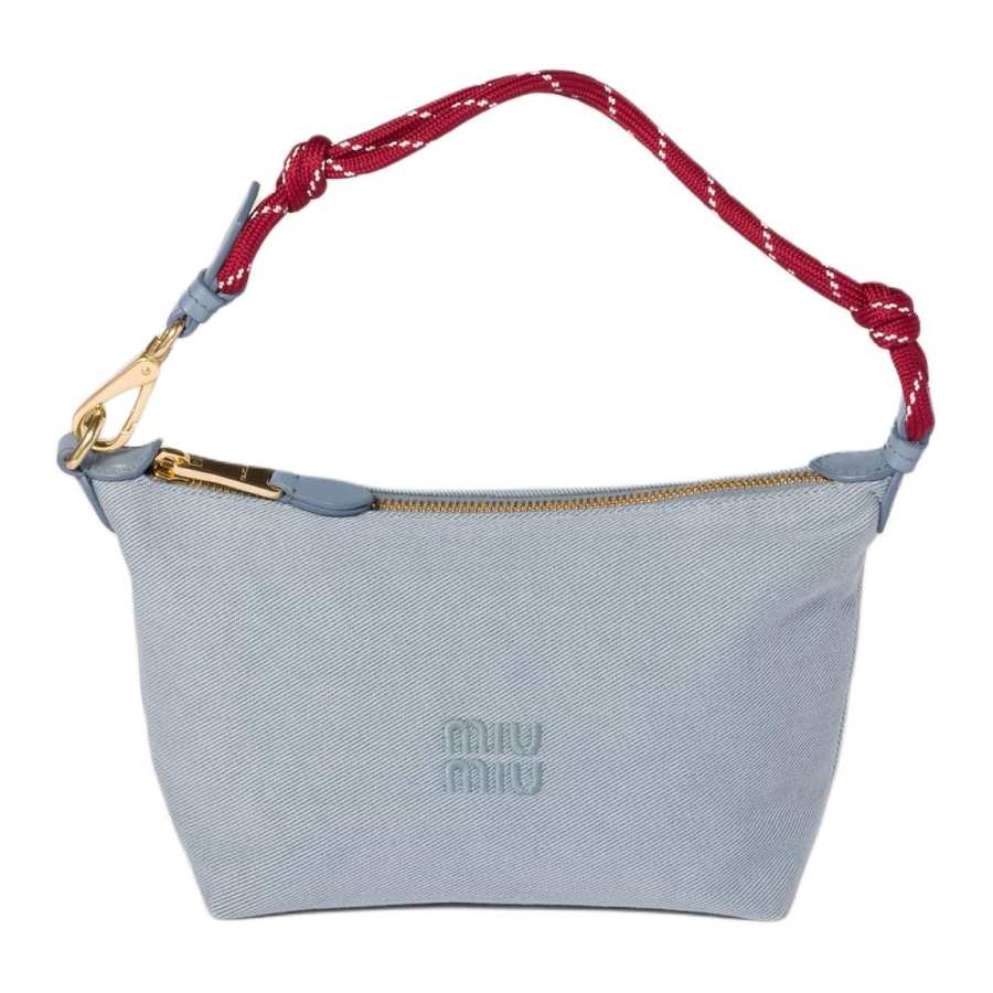MIU MIU Cotton Handbag Women's Blue