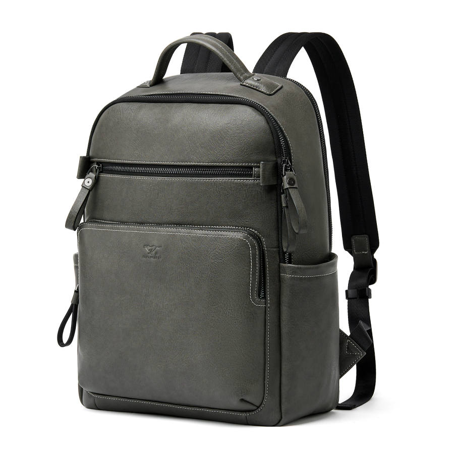 SEPTWOLVES SEPTWOLVES Fabric Backpack Regular Men's Classical Style Gray