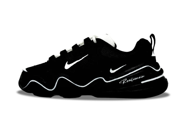 Nike Nike Tech Hera Black Mirror Abrasion Resistant Low top Casual Shoes Men's Black White