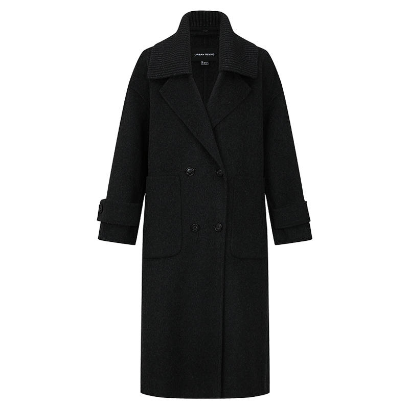 URBAN REVIVO Coats Women's Black Moderate