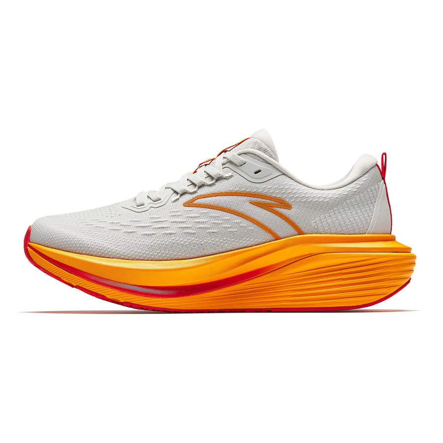 Anta Rebound Height Increasing Slip Resistant Casual City Commuting Running Shoes Men's Gray Orange