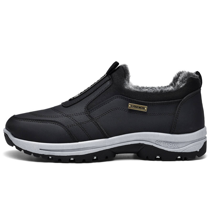 PROTECTCAMEL Casual Shoes, Winter Thermal Fleece Lined Plus Size Seniors Shoes Insulated Shoes Men's